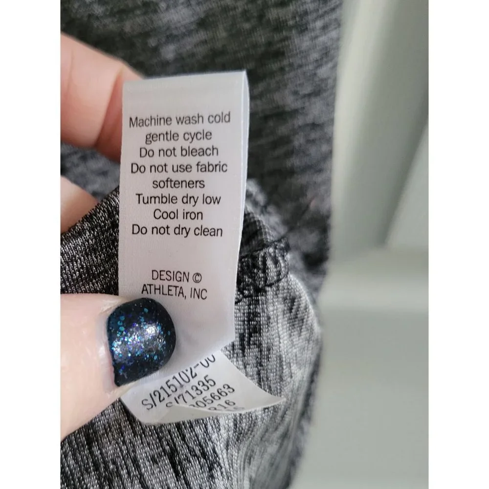 Athleta Sweet Saturday Wrap exercise dress Tank Women's Gray Size Small_7
